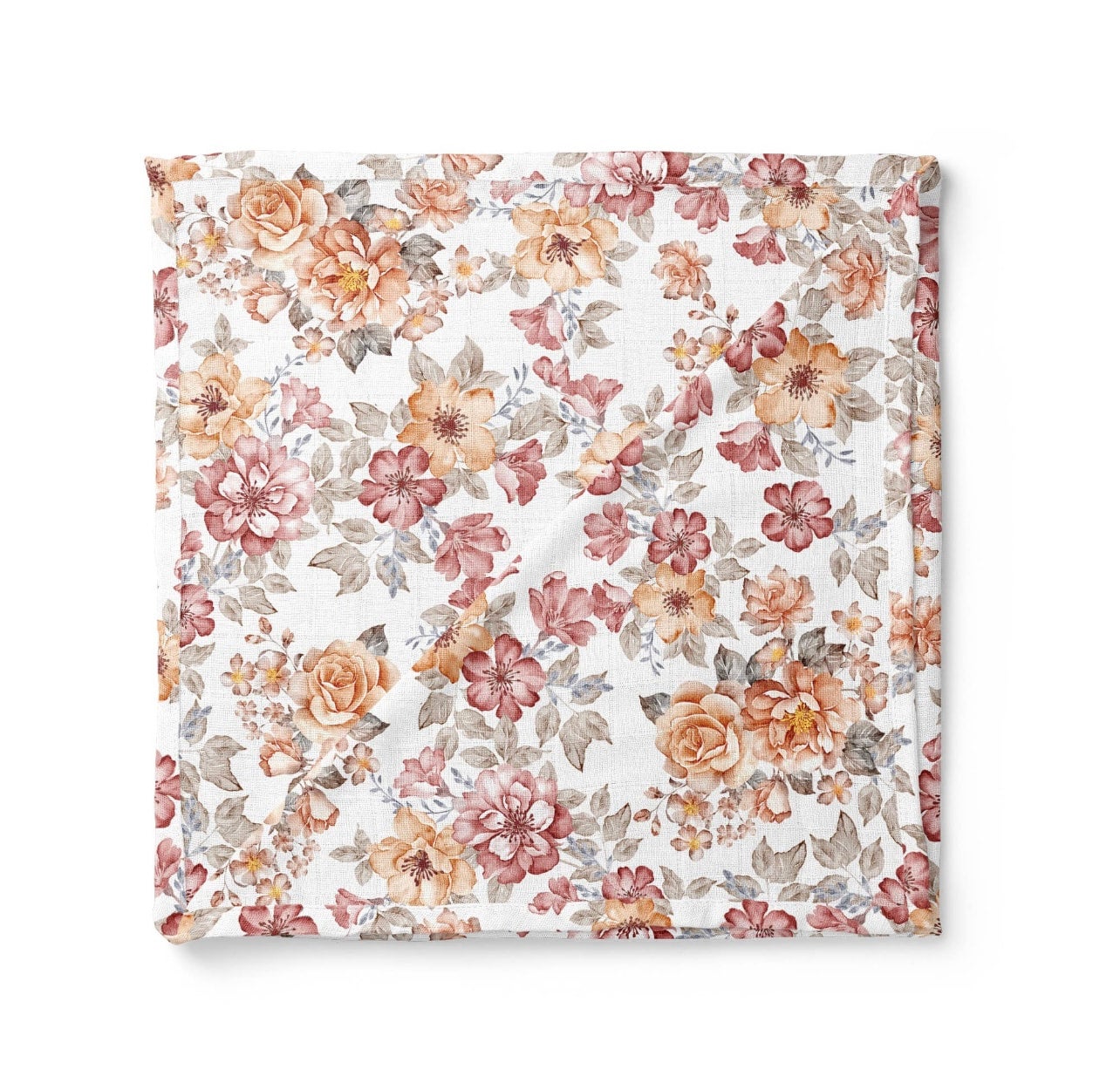 Floral muslin blanket deals